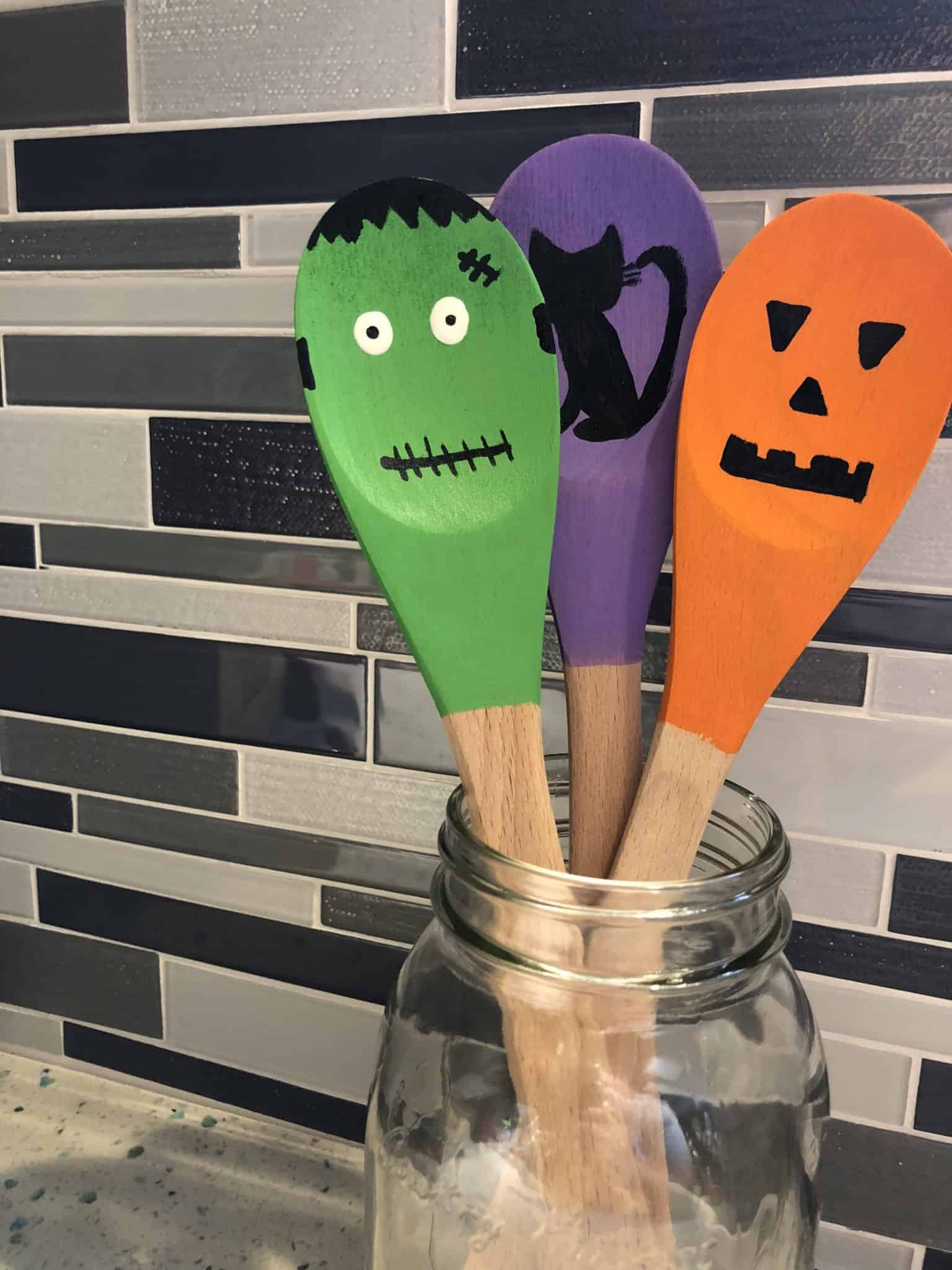 DIY Halloween Wooden Spoons The Inspiration Edit